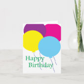Birthday-ballonnen Kaart (Voorkant)