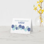 Birthday-ballonnen Kaart (Gele Bloem)