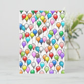 Birthday-ballonnen Kaart (Staand voorkant)