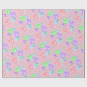 Birthday-ballonnen op pooldots-pakpapier cadeaupapier (Vlak)