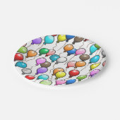 Birthday-ballonnen Papieren Bordje (Gekanteld)