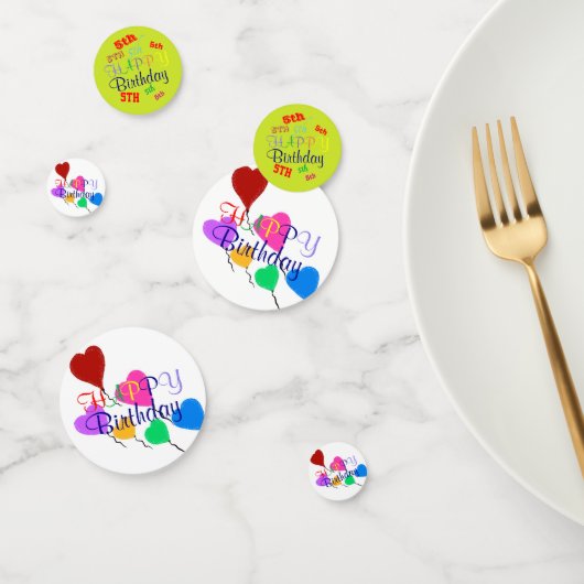 Birthday-ballonnen persoonlijke Confetti (Groep)