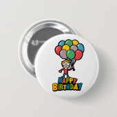 Birthday-ballonnen Ronde Button 5,7 Cm (Voorkant /achterkant)