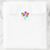 Birthday-ballonnen Ronde Sticker (Tas)