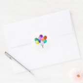 Birthday-ballonnen Ronde Sticker (Envelop)