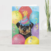 Birthday-ballonnen Rottweiler-Kaart Kaart (Voorkant)