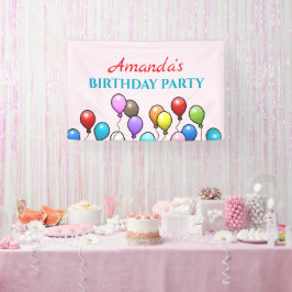 Birthday-ballonnen Spandoek