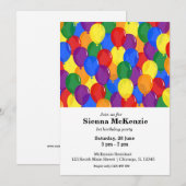 Birthday-ballonregenboog Kaart (Voorkant / Achterkant)