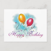 Birthday Ballons Briefkaart (Voorkant)