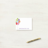 Birthday ballons Editable Post it Notes (Op bureau)