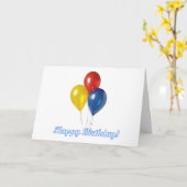 birthday ballons kaart (Gele Bloem)