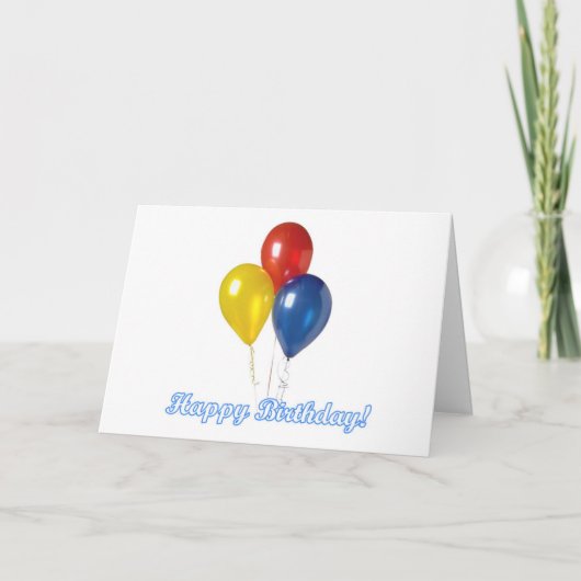 birthday ballons kaart (Voorkant)