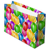 Birthday ballons Paper Cadeau Groot Cadeauzakje (Voorkant Gekanteld)