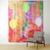 Birthday Balloon Abstracte fotoachtergrondTapestry Wandkleed (In situ)
