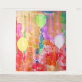 Birthday Balloon Abstracte fotoachtergrondTapestry Wandkleed (Voorkant)