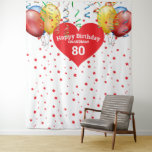 Birthday Balloon achtergrond 80th Grandma Tapestry Wandkleed<br><div class="desc">Ballonachtergrond 80th Grandma Tapestry Start het feest af met een paar geweldige afbeeldingen voor deze aanpasbare verjaardagsachtergrond. De naam en de verjaardag zijn aanpasbaar!</div>