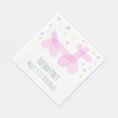 Birthday Balloon Dieren Roze Pastel Napkins Servet (Hoek)
