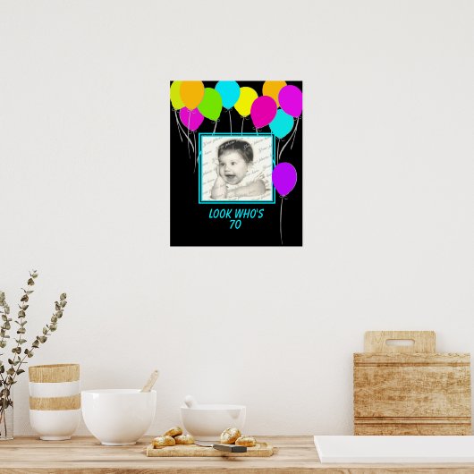 Birthday Balloon Foto Poster (Keuken)