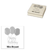 Birthday Balloon Rubberstempel (Gestempeld)