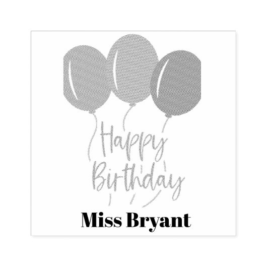 Birthday Balloon Rubberstempel (Afrduk)