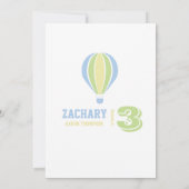 Birthday Balloon Uitnodiging (Achterkant)
