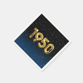 Birthday Balloons 1950 in Stars Napkins Servet (Hoek)
