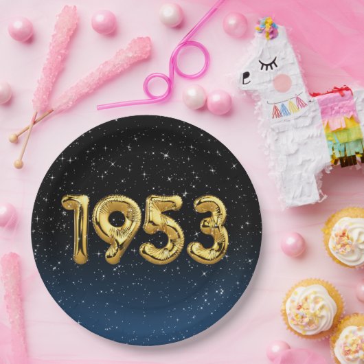 Birthday Balloons 1953 in Bord van stervelpapier (Feest)