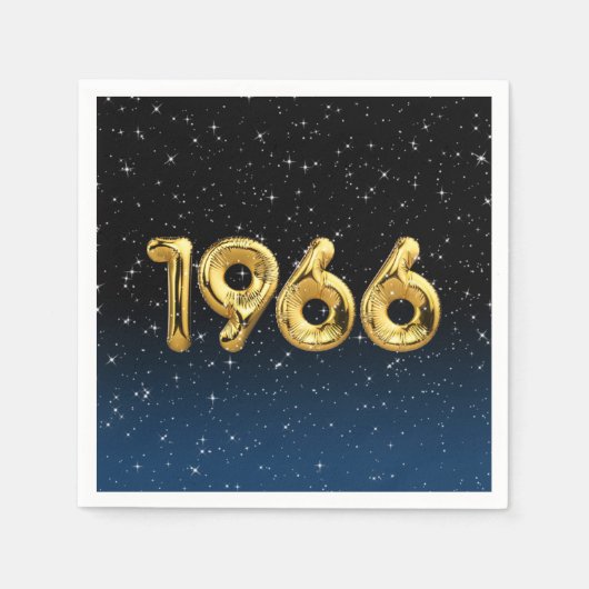Birthday Balloons 1966 in Stars Napkins Servet (Voorkant)