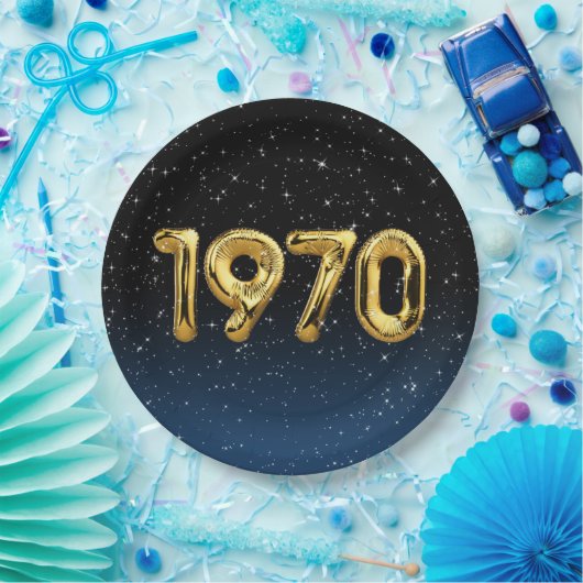 Birthday Balloons 1970 in Bord met stervelpapier (Feest)