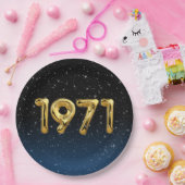 Birthday Balloons 1971 in sterren Papieren Bordje (Feest)