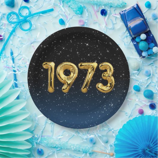Birthday Balloons 1973 in Bord van stervelpapier (Feest)