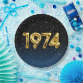 Birthday Balloons 1974 in sterren Papieren Bordje (Feest)