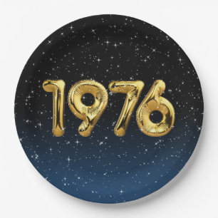 Birthday Balloons 1976 in Bord met stervelpapier