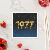Birthday Balloons 1977 in Stars Napkins Servet (Insitu)