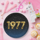 Birthday Balloons 1977 in sterren Papieren Bordje (Feest)