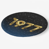 Birthday Balloons 1977 in sterren Papieren Bordje (Gekanteld)