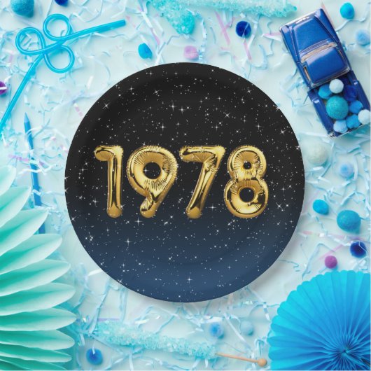 Birthday Balloons 1978 in Bord van stervelpapier (Feest)