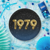 Birthday Balloons 1979 in sterren Papieren Bordje (Feest)