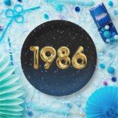 Birthday Balloons 1986 in Bord met stervelpapier (Feest)