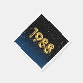Birthday Balloons 1988 in Stars Napkins Servet (Hoek)
