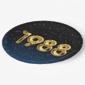 Birthday Balloons 1988 in sterren Papieren Bordje (Gekanteld)