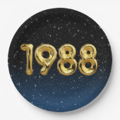 Birthday Balloons 1988 in sterren Papieren Bordje (Voorkant)