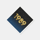 Birthday Balloons 1989 in Stars Napkins Servet (Hoek)