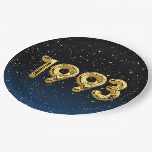 Birthday Balloons 1993 in sterren Papieren Bordje (Gekanteld)