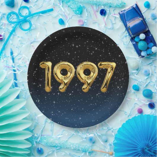 Birthday Balloons 1997 in sterren Papieren Bordje (Feest)