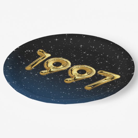 Birthday Balloons 1997 in sterren Papieren Bordje (Gekanteld)