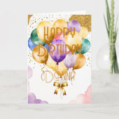 Birthday Balloons. Add Name. Kaart (Voorkant)