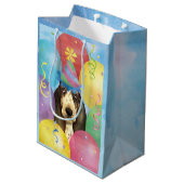Birthday Balloons Basset Hond Medium Cadeauzakje (Achterkant Gekanteld)