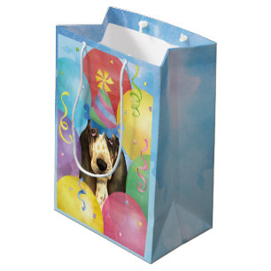 Birthday Balloons Basset Hond Medium Cadeauzakje