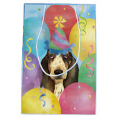 Birthday Balloons Basset Hond Medium Cadeauzakje (Achterkant)